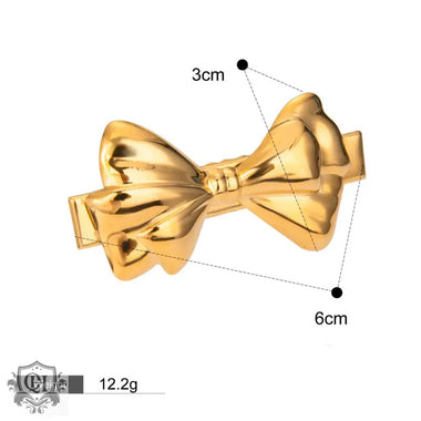 Assorted metallic hair clips featuring 18K gold exquisite designs and elegant shapes