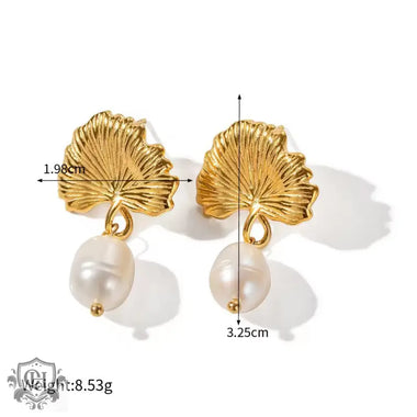 Gold and pearl earring collection in light luxury style featuring unique designs