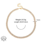 Gold-toned three-strand rhinestone choker from the 18K Gold Exquisite collection