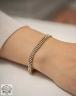 Sparkling 18K gold exquisite multi-layer diamond design bracelet showcasing luxury elegance