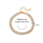 18K Gold Exquisite Multi-Layer Diamond Design Bracelet & Necklace - QH Clothing