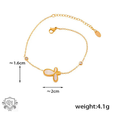 Butterfly-themed 18K gold jewelry set for daily wear and social occasions