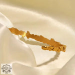 18K Gold Exquisitely Inlaid Zircon Open Bracelet - QH Clothing