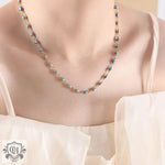 18K Gold Eye Design Necklace and Bracelet - QH Clothing