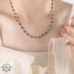 18K Gold Eye Design Necklace and Bracelet - QH Clothing