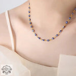 18K Gold Eye Design Necklace and Bracelet - QH Clothing