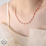 18K Gold Eye Design Necklace and Bracelet - QH Clothing