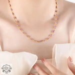 18K Gold Eye Design Necklace and Bracelet - QH Clothing