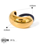 Gold-colored hair tie dimensions for 18K gold light luxury style hair accessories