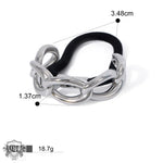 Silver chain hair tie from 18K Gold light luxury style hair accessories collection