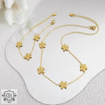 18K Gold Floral Necklace and Bracelet - QH Clothing