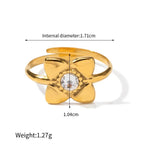 18K Gold Flower Design Ring - QH Clothing