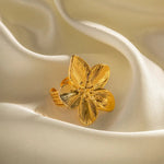 18K Gold Flower Opening Ring - QH Clothing