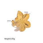 18K Gold Flower Opening Ring - QH Clothing