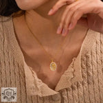 18K Gold Flower Pearl Pendant Necklace - QH Clothing