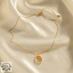 18K Gold Flower Pearl Pendant Necklace - QH Clothing