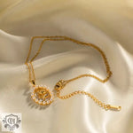 18K Gold Flower Pearl Pendant Necklace - QH Clothing