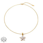 18K Gold Flower Pendant Necklace - QH Clothing