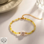 18K Gold Freshwater Pearl Design Bracelet - QH Clothing