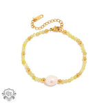 18K Gold Freshwater Pearl Design Bracelet - QH Clothing