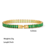 18K Gold Full Zircon Design Bracelet - QH Clothing