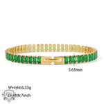 18K Gold Full Zircon Design Bracelet - QH Clothing