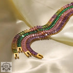 18K Gold Full Zircon Design Bracelet - QH Clothing