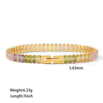 18K Gold Full Zircon Design Bracelet - QH Clothing