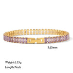 18K Gold Full Zircon Design Bracelet - QH Clothing