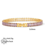 18K Gold Full Zircon Design Bracelet - QH Clothing