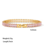 18K Gold Full Zircon Design Bracelet - QH Clothing