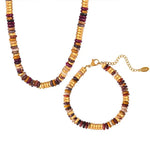 18K Gold Gem Bead Bracelet & Necklace - QH Clothing