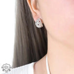 18K Gold Geometric Braided Earrings - QH Clothing