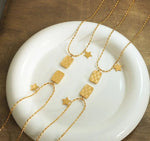 18K Gold Geometric Double Pendant Necklace - QH Clothing