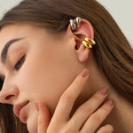 18K gold exquisite simple geometric design earrings - QH Clothing