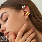 18K gold exquisite simple geometric design earrings - QH Clothing