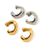 18K gold exquisite simple geometric design earrings - QH Clothing