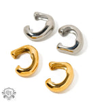 18K gold exquisite simple geometric design earrings - QH Clothing