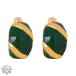 18K gold exquisite and noble geometric design versatile earrings - QH Clothing