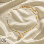 18K Gold Geometric Freshwater Pearl Necklace - QH Clothing