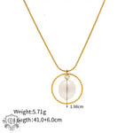 18K Gold Geometric Freshwater Pearl Necklace - QH Clothing