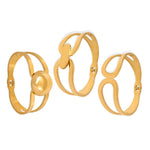 18K gold simple and elegant geometric hollow design light luxury style bracelet - QH Clothing