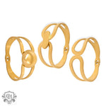 18K gold simple and elegant geometric hollow design light luxury style bracelet - QH Clothing