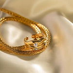 18K Gold Geometric Pearl Ring - QH Clothing