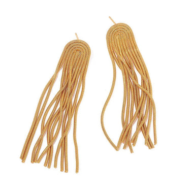 18K Gold Geometric Tassel Earrings - QH Clothing