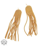 18K Gold Geometric Tassel Earrings - QH Clothing