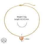 18K Gold Glass Heart Pendant Necklace - QH Clothing