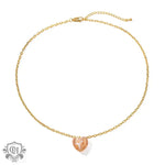 18K Gold Glass Heart Pendant Necklace - QH Clothing