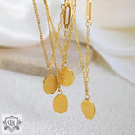 18K Gold "Good Luck" Medallion Pendant Necklace - QH Clothing