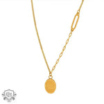 18K Gold "Good Luck" Medallion Pendant Necklace - QH Clothing